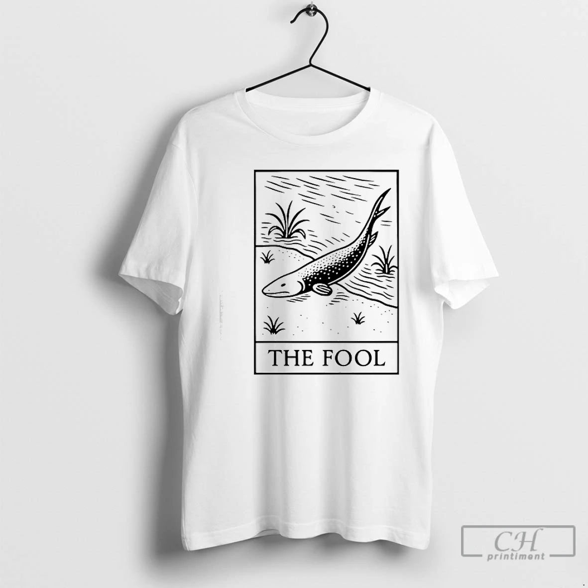 Premium The Fool Tarot Card Fish Walking T-Shirts, Hoodie, Sweatshirt | HypeCrazeTee.com