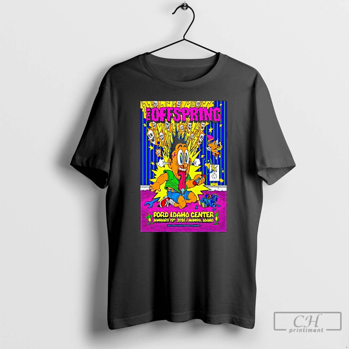 Premium The Offspring Jan 19 2026 Nampa Id Tour T-Shirts, Hoodie, Sweatshirt | HypeCrazeTee.com