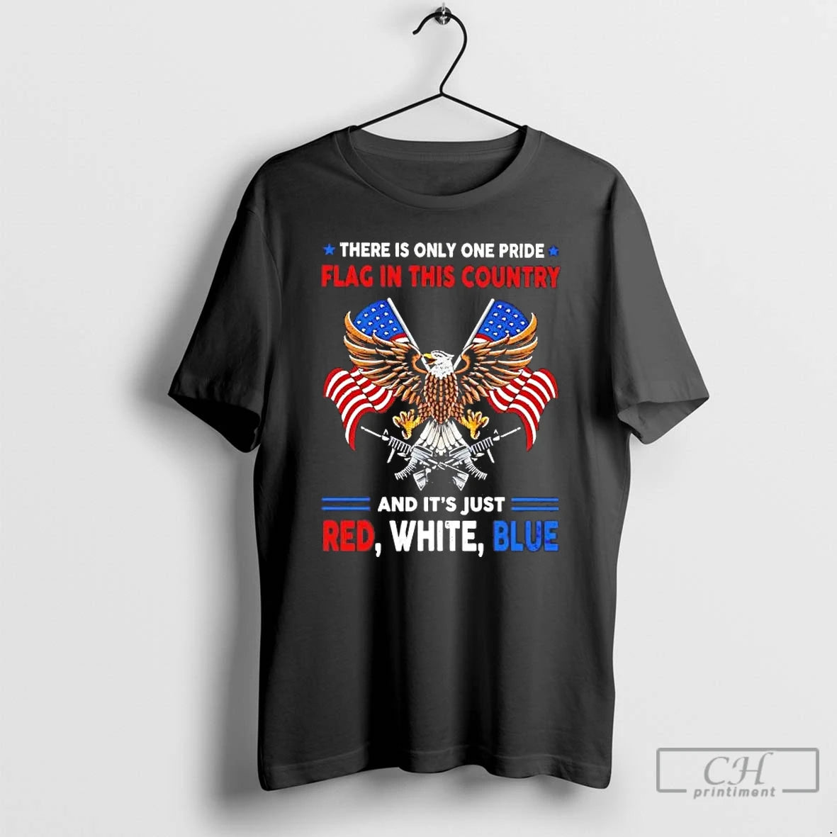 Premium There Is Only One Pride Flag In This Country And Its Just Red White T-Shirts, Hoodie, Sweatshirt | HypeCrazeTee.com