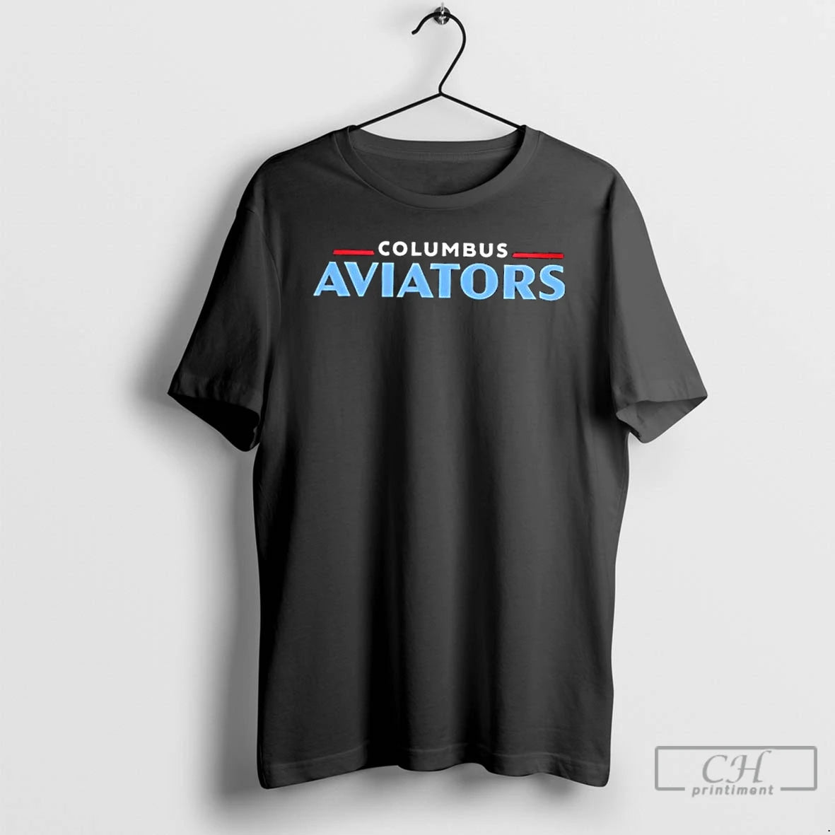 Premium Ufl United Football League Columbus Aviators Logo 2 Sided T Shirts