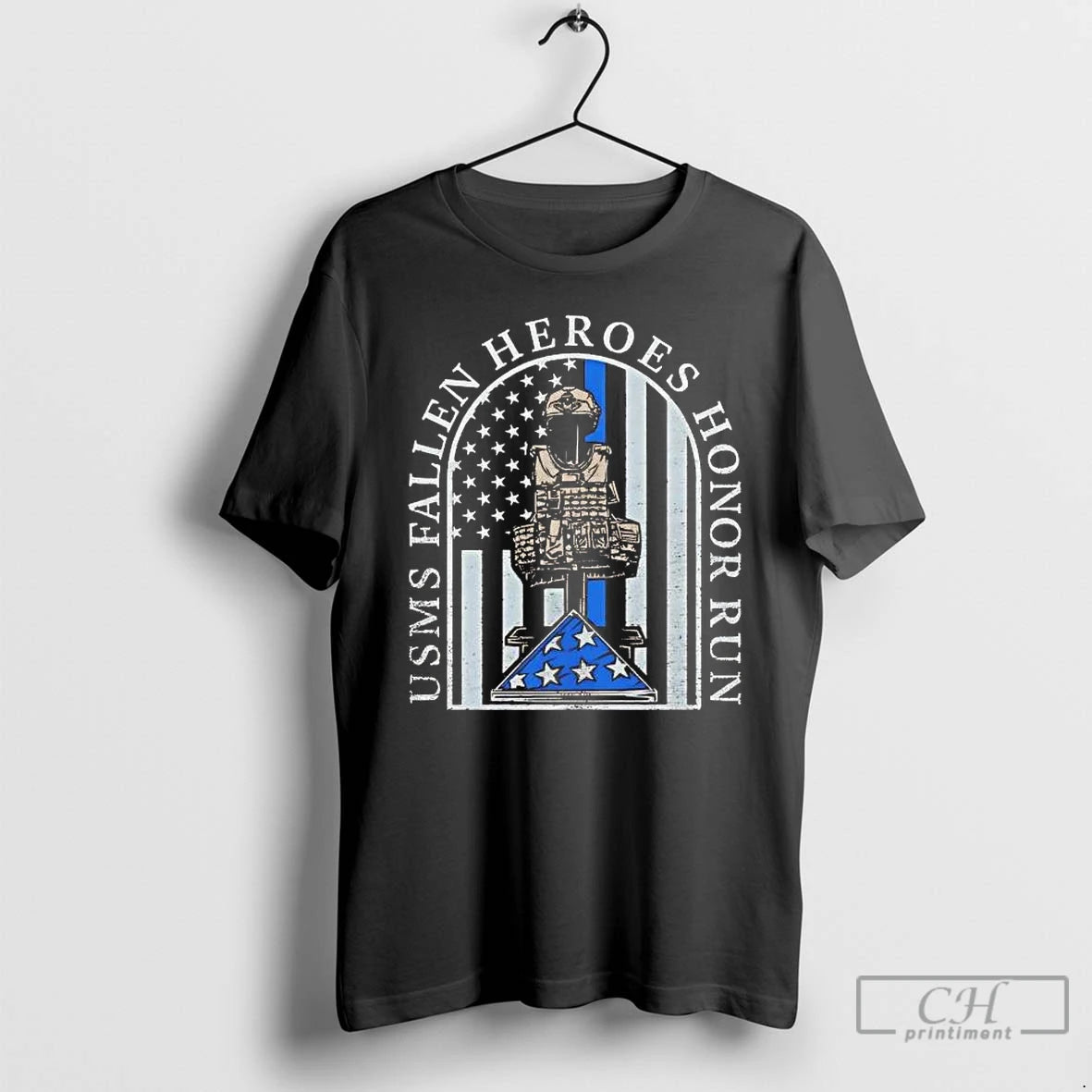 Premium Usms Fallen Heroes Honor Run Flag T-Shirts, Hoodie, Sweatshirt | HypeCrazeTee.com