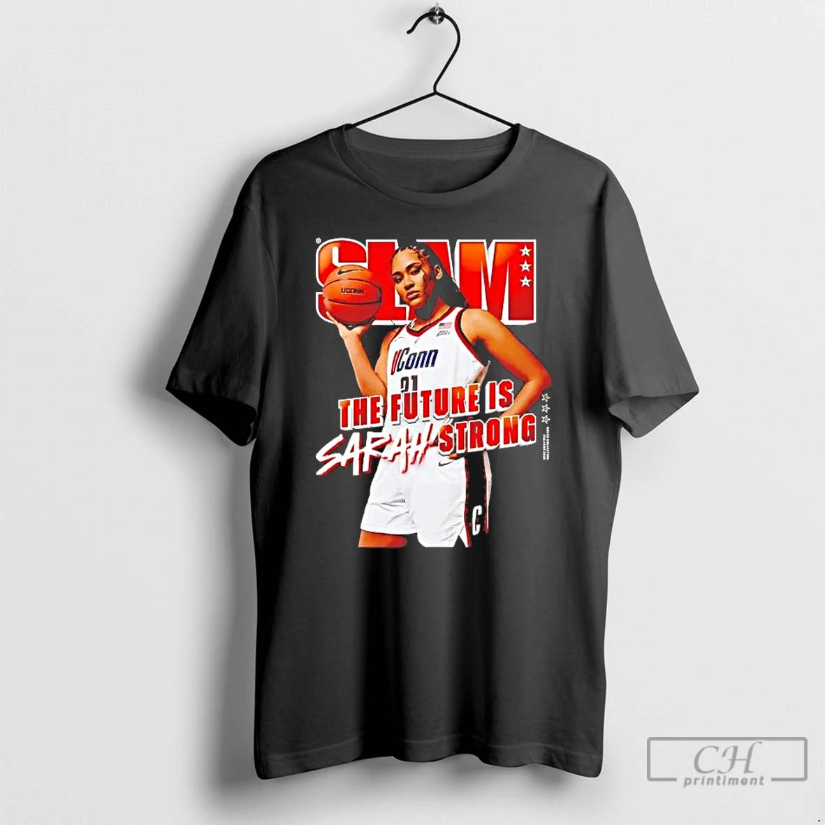 Premium Uconn Huskies Slam The Future Is Sarah Strong Tee Hoodie, Sweatshirt | HypeCrazeTee.com