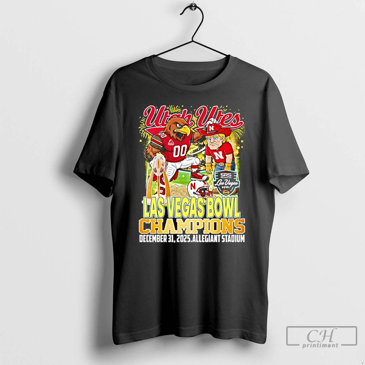 Premium Utah Utes Beat Nebraska Cornhuskers Las Vegas Bowl Champions 2025 T-Shirts, Hoodie, Sweatshirt | HypeCrazeTee.com