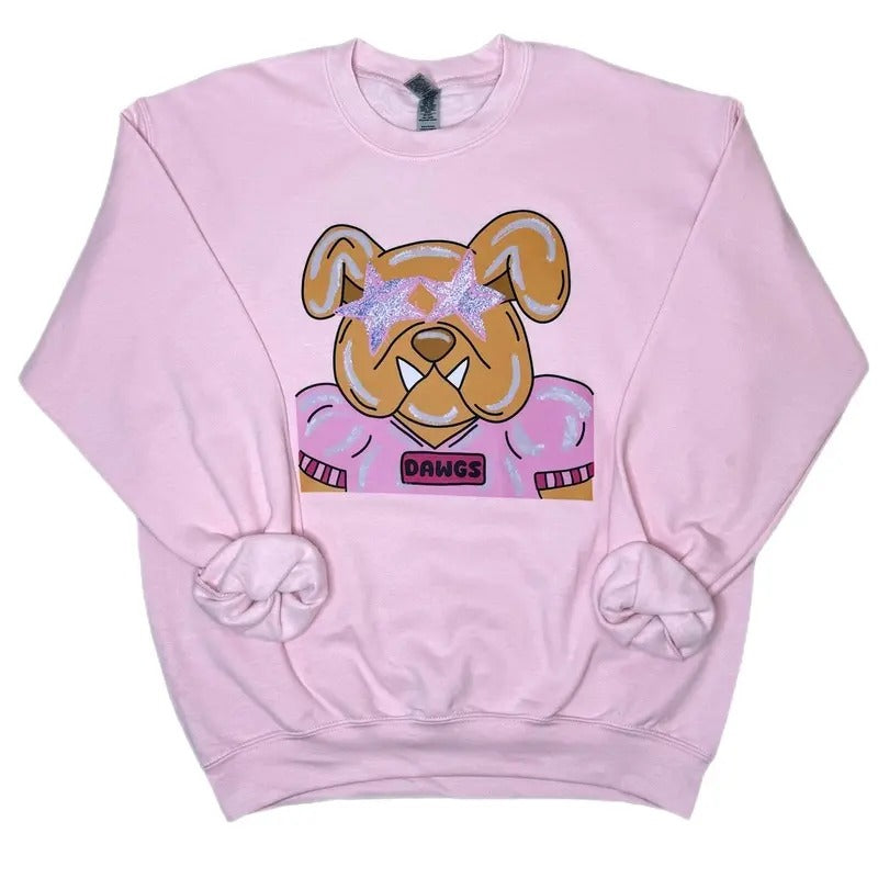 Preppy Bulldog Crewneck Sweatshirt T-Shirts, Hoodie | HypeCrazeTee.com