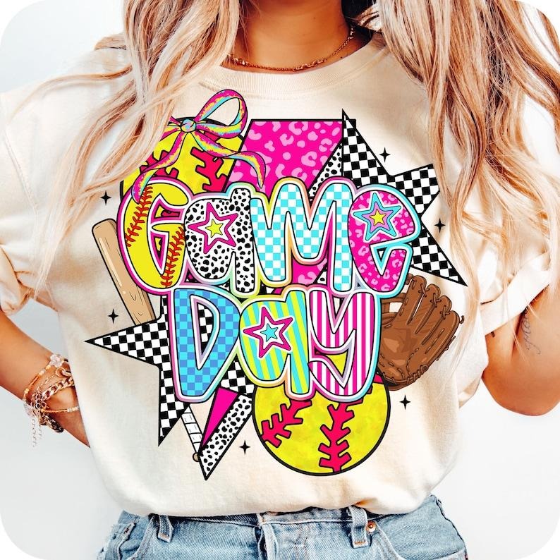 Preppy Softball Game Day Leopard Softball Mom Coquette T-Shirts, Hoodie, Sweatshirt