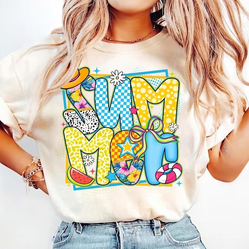 Preppy Summer Vibes Beach Coastal Girly Coquette Girls Trip Checkered T-Shirt Hoodie, Sweatshirt | HypeCrazeTee.com