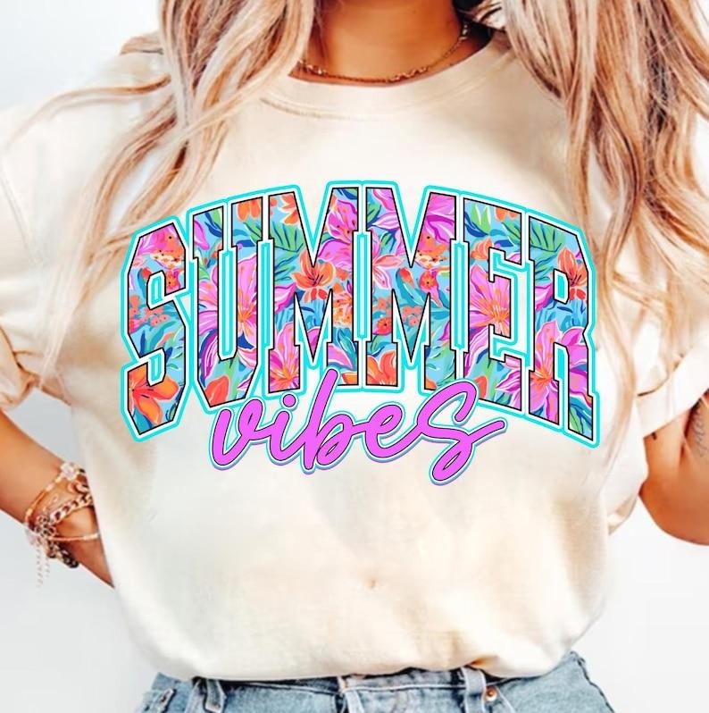 Preppy Summer Vibes Retro Floral Brushstroke Hello Girly Beach Aesthetic T-Shirt Hoodie, Sweatshirt | HypeCrazeTee.com