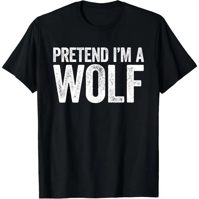 Pretend I'm A Wolf T-Shirt Matching Wolf Costume Shirt T-Shirt Hoodie, Sweatshirt | HypeCrazeTee.com