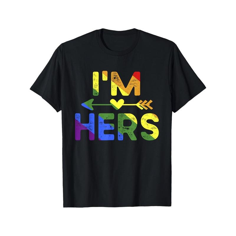 Pride Love Geometric Pattern Knit Cotton T-Shirt - Adult Crew Neck Regular Fit Short Sleeve Tee with Digital Direct...