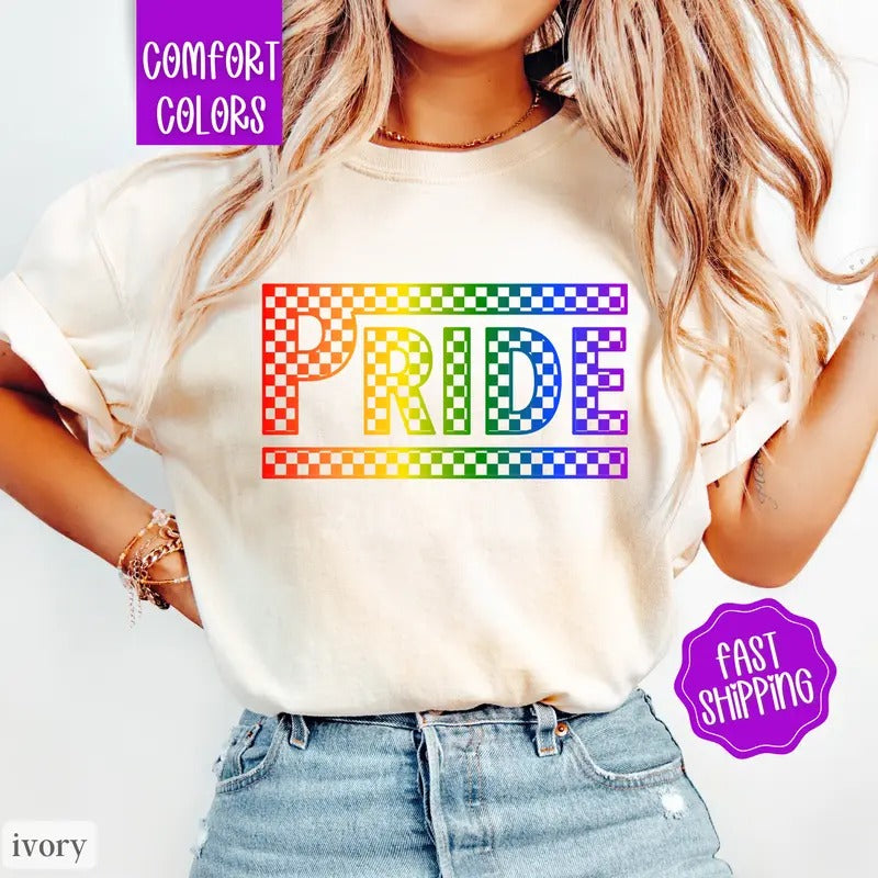 Pride Shirt Comfort Colors, LGBTQ Tshirt, Equal Rights Tee Hoodie, Sweatshirt | HypeCrazeTee.com