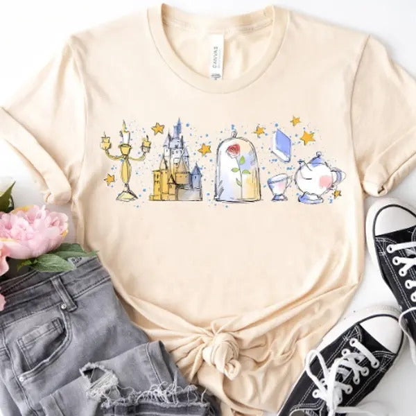 Princess Belle Fall Shirt, Beauty And The Beast Characters T-shirt Hoodie, Sweatshirt | HypeCrazeTee.com