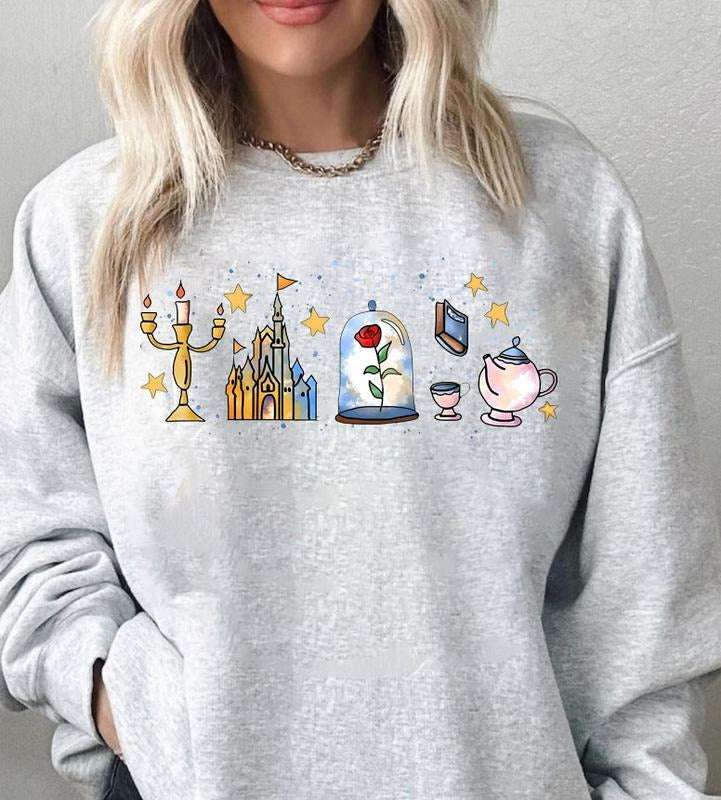 Princess Fall Tshirt Sweatshirt, Beauty And The Beast Characters Shirt, Belle World Shirt Hoodie | HypeCrazeTee.com