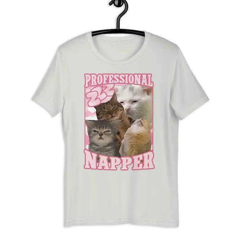 Professional Napper Funny Cat Meme T-shirt, Goofy Ahh Tshirt, Sleeping T-shirt Hoodie, Sweatshirt | HypeCrazeTee.com
