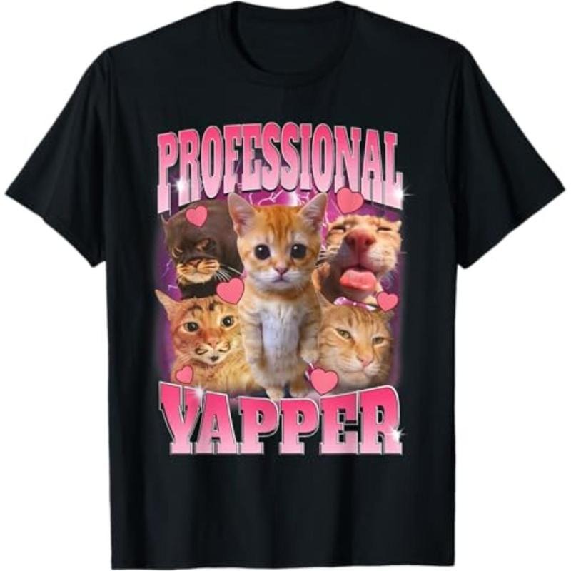 Professional Yapper Cat Funny Meme T-Shirt Hoodie, Sweatshirt | HypeCrazeTee.com