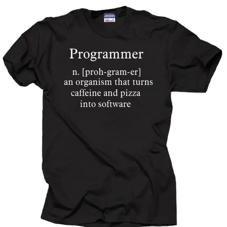 Programmer T-shirt Programming an Organism that turns caffeine and pizza into software and manager Shirt Hoodie, Sweatshirt