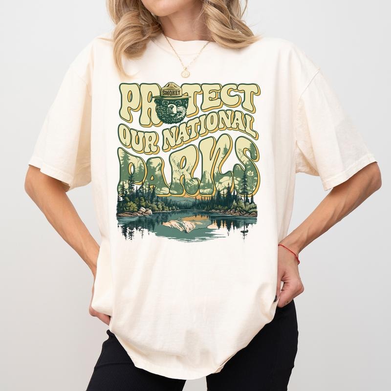 Protect Our National Parks Comfort Colors Shirt, National Park Trip T-shirt, Wildlife Graphic Tee, Earth Day Clothing,...