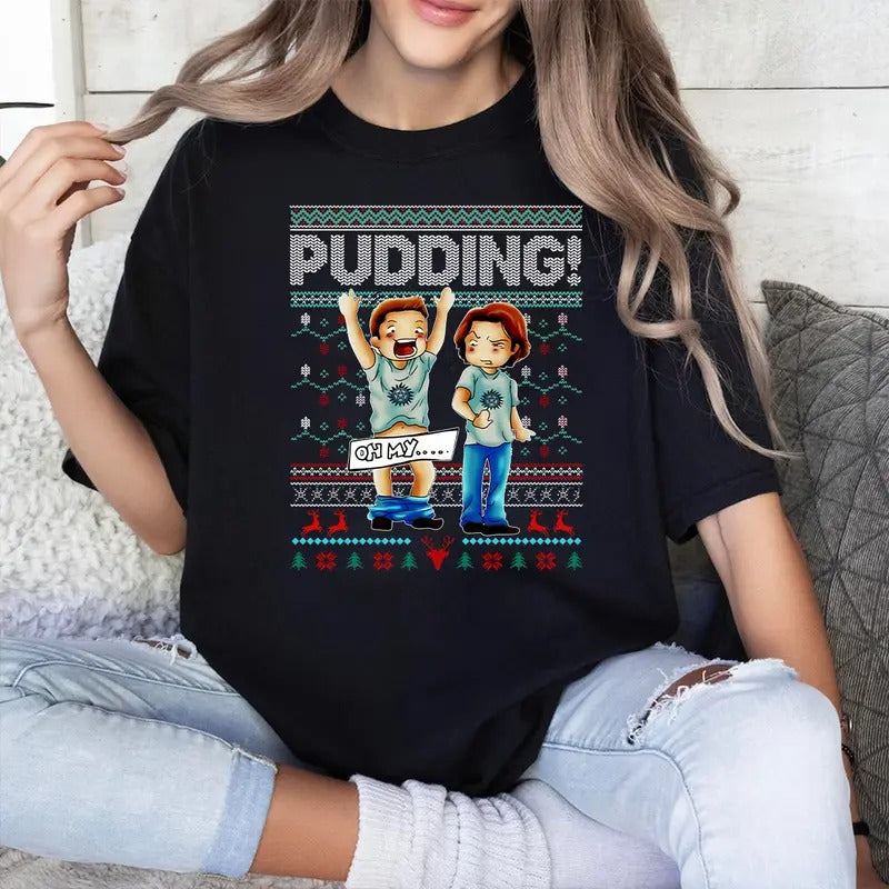 Pudding Dean & Sam Supernatural Shirt Supernatural Woman Man T-Shirts, Hoodie, Sweatshirt