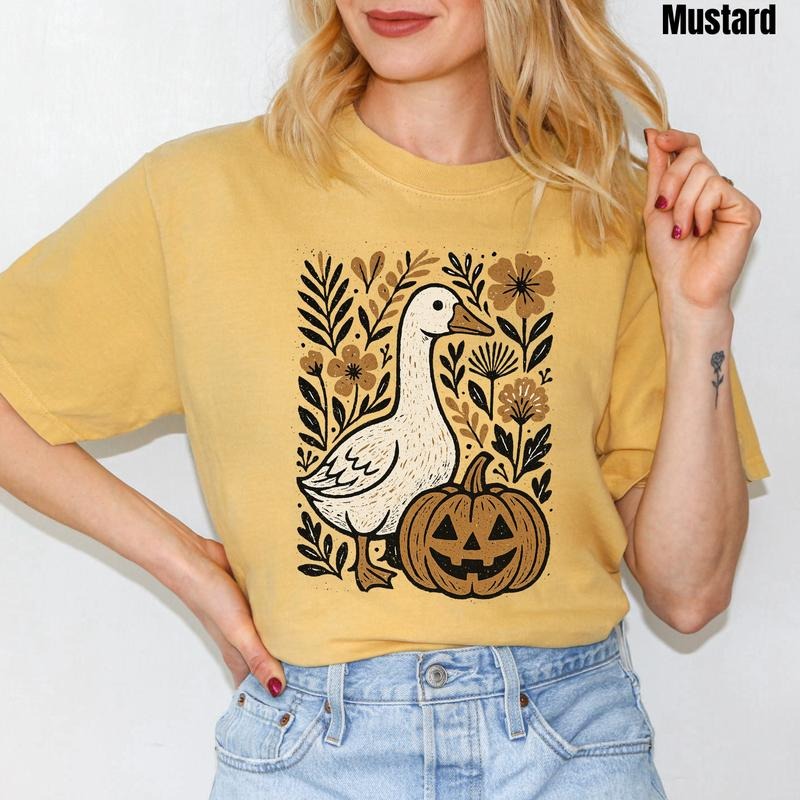 Pumpkin & Goose Autumn Comfort Colors T-Shirt 'NLB' Hoodie, Sweatshirt | HypeCrazeTee.com
