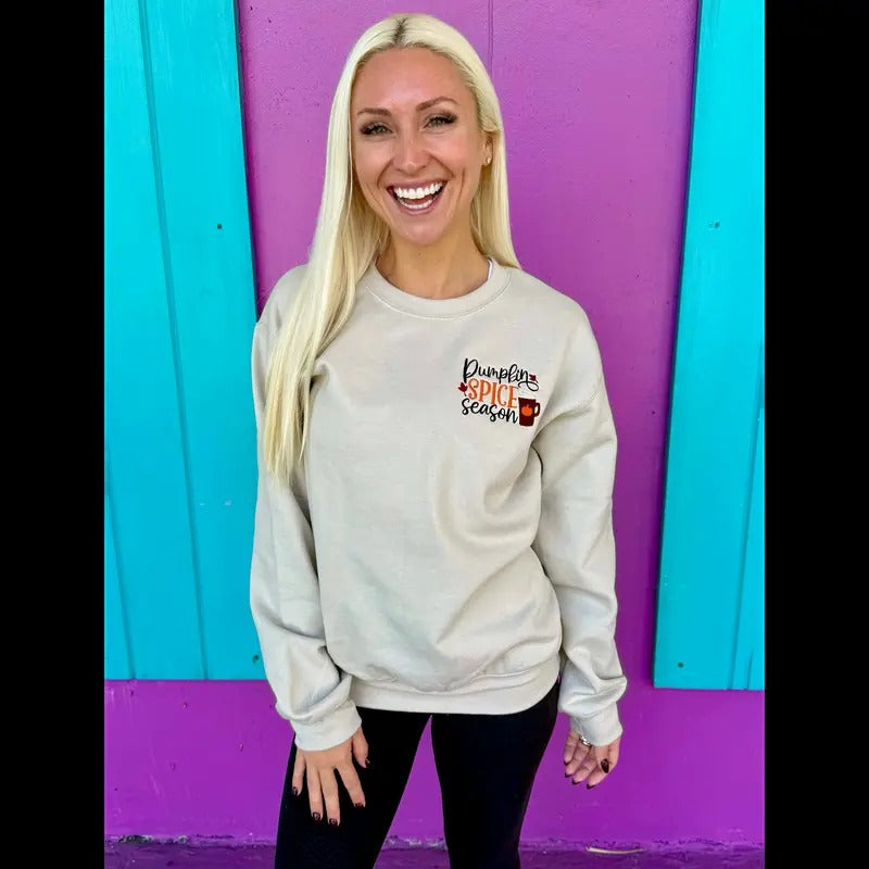 Pumpkin Spice Season Embroidered Sweatshirt T-Shirts, Hoodie | HypeCrazeTee.com
