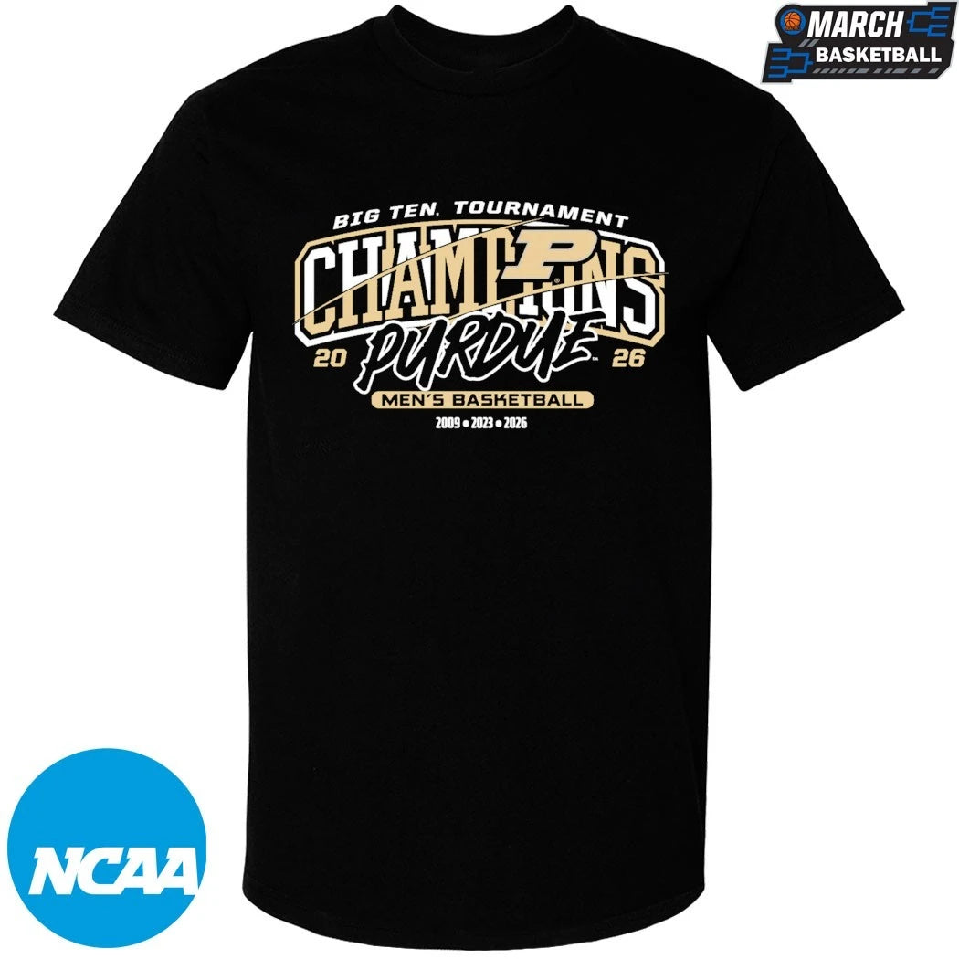Purdue Boilermakers 2026 Big Ten Men’s Basketball Tournament Champions 2009 2023 2026 Banner T-shirts