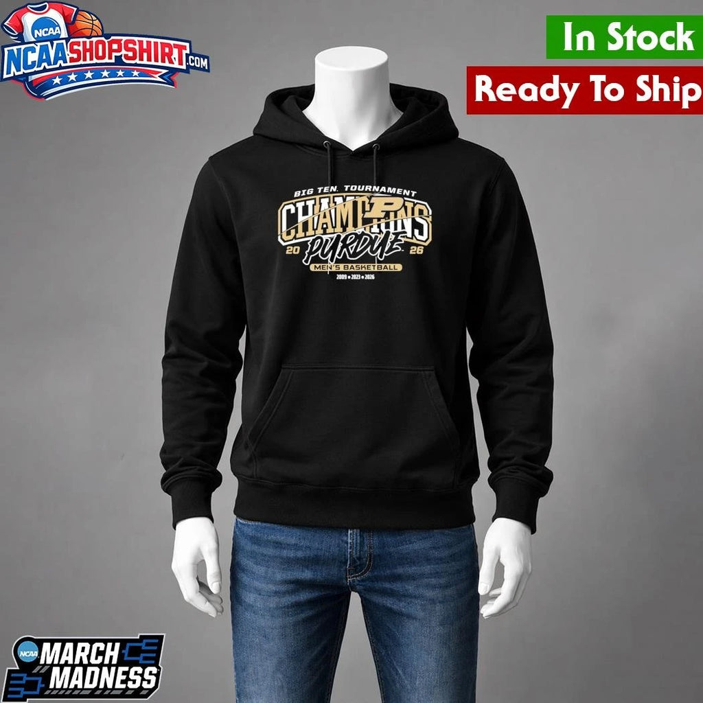 Purdue Boilermakers 2026 Big Ten Men’s Basketball Tournament Champions Banner Shirt
