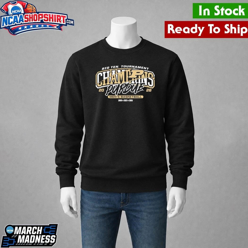 Purdue Boilermakers 2026 Big Ten Men’s Basketball Tournament Champions Banner Shirt