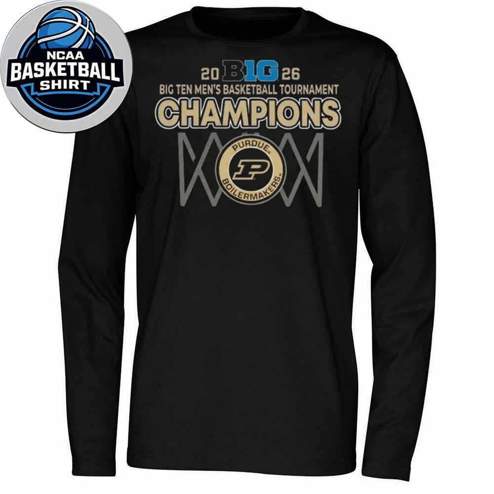 Purdue Boilermakers 2026 Big Ten Men’s Basketball Tournament Champions Logo T-Shirt