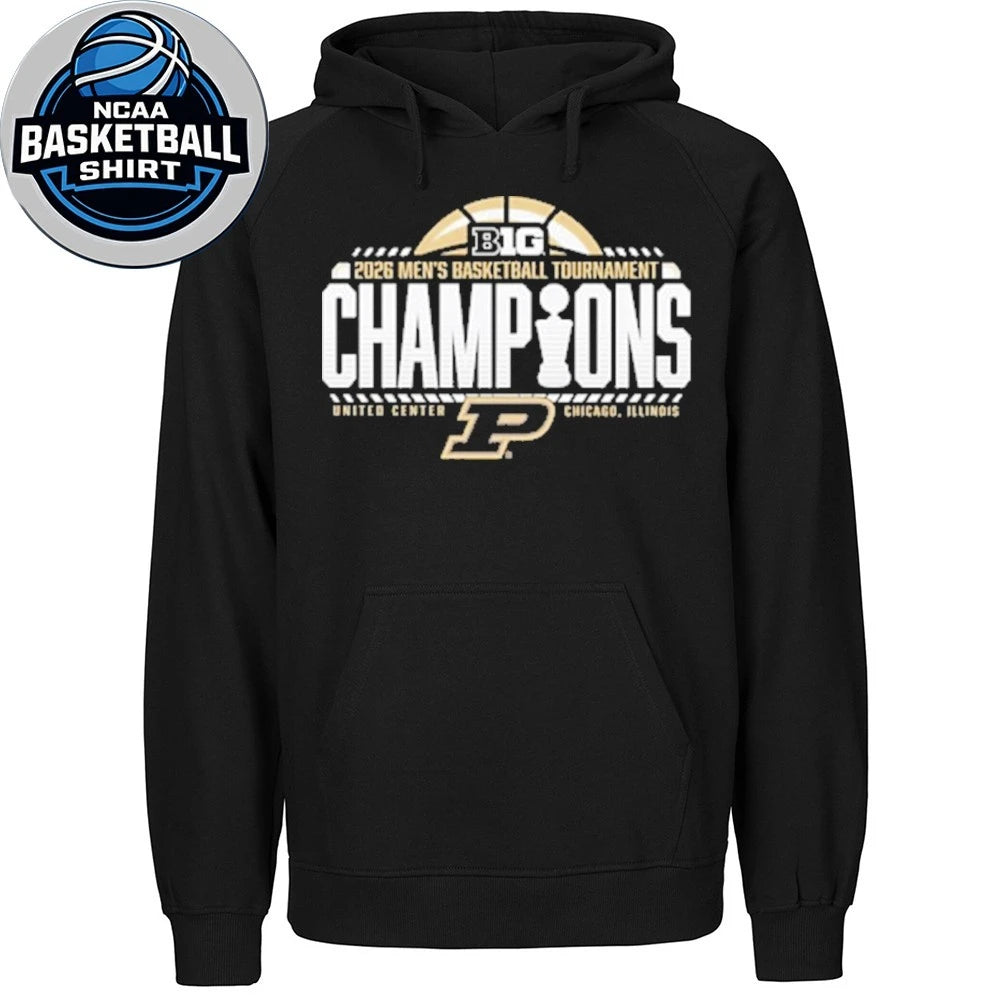 Purdue Boilermakers 2026 Men’s Basketball Tournament Champions United Center Chicago Illinois Logo T-Shirt