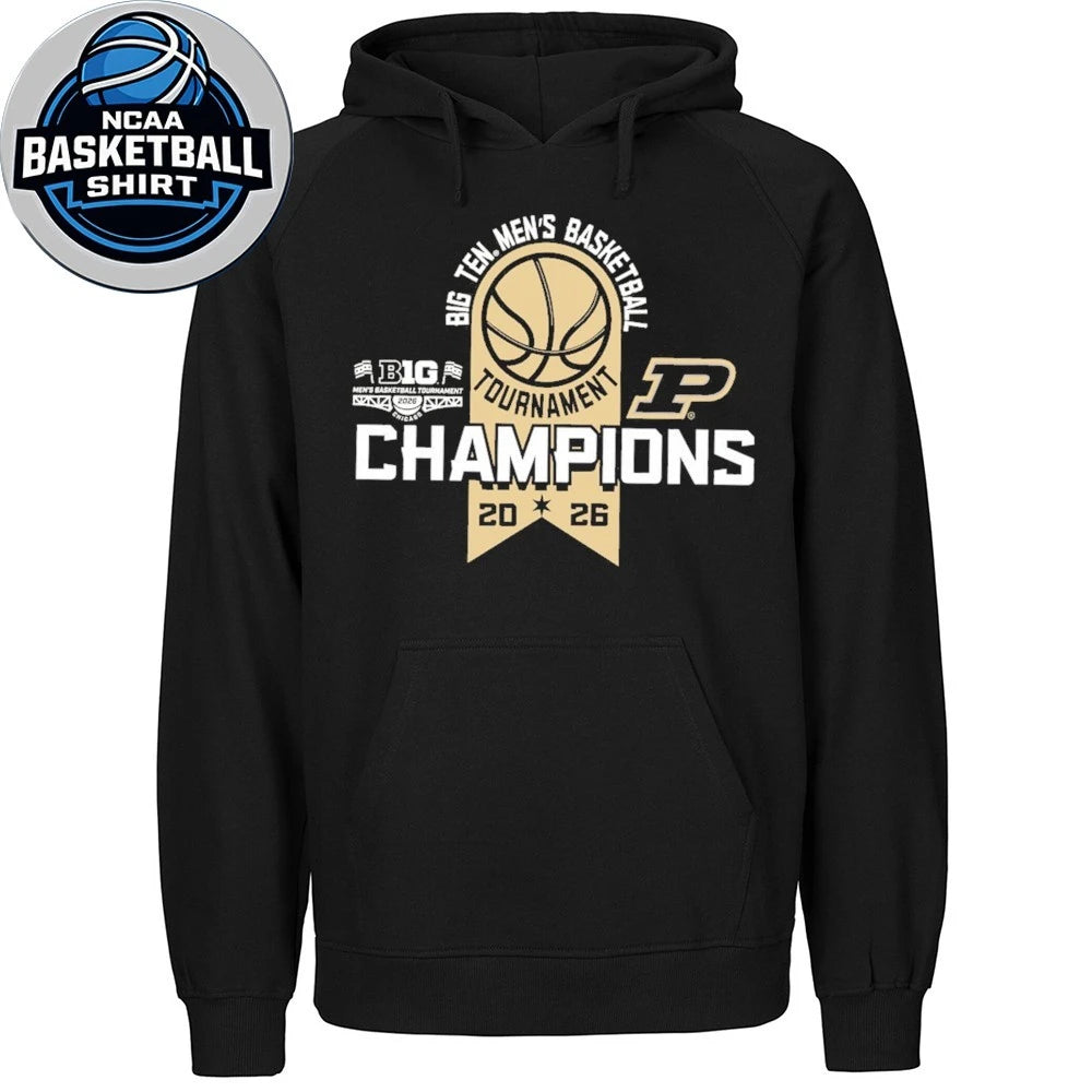 Purdue Boilermakers Big Ten Men’s Basketball Tournament Champions 2026 Logo T-Shirt