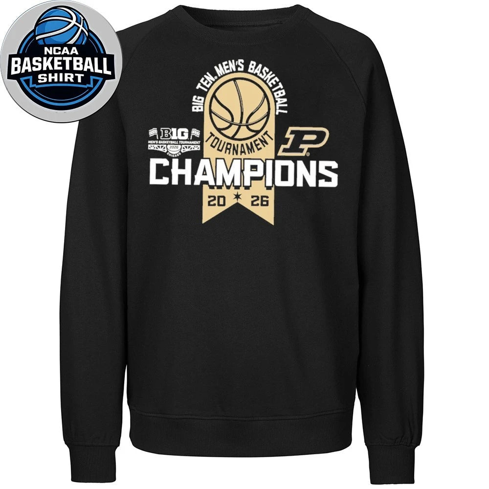 Purdue Boilermakers Big Ten Men’s Basketball Tournament Champions 2026 Logo T-Shirt