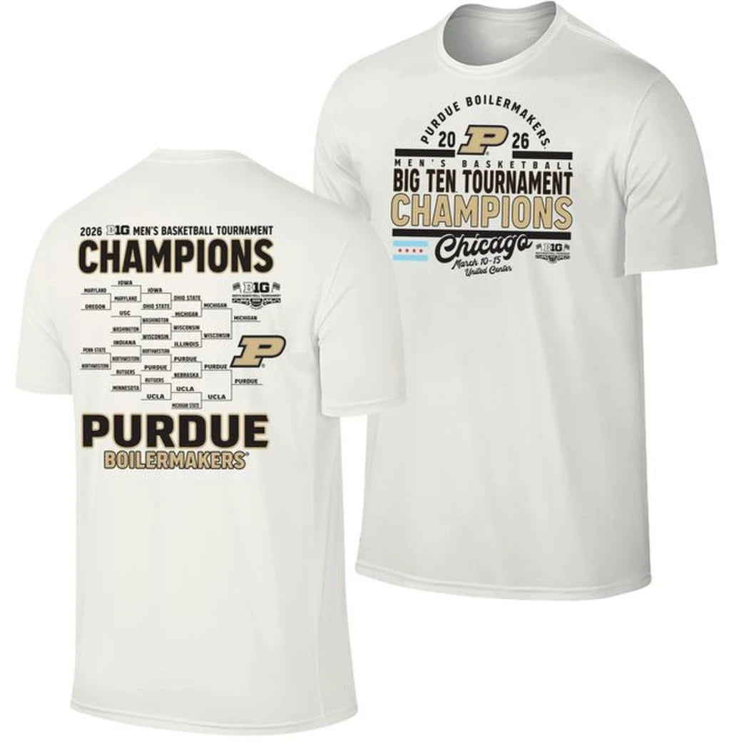 Purdue Boilermakers Men’s Basketball Big Ten Tournament Champions Chicago March 10-15 United Center Logo T-Shirt