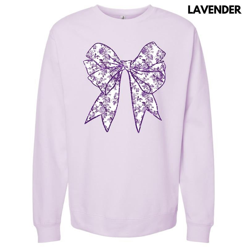 Purple Floral Bow Sweatshirt 'NLB' T-Shirts, Hoodie | HypeCrazeTee.com