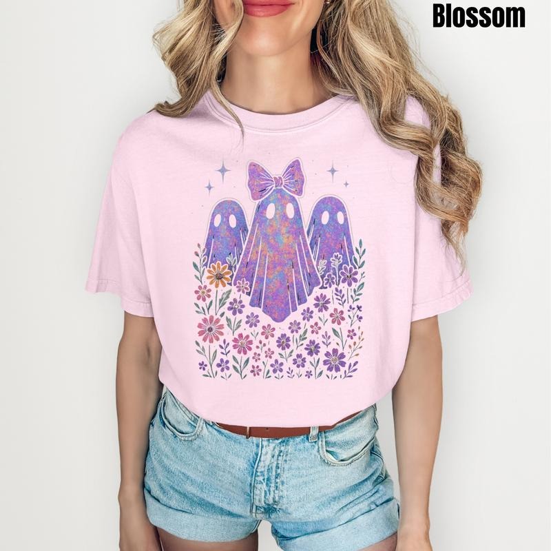 Purple Ghost Garden Comfort Colors T-Shirt 'NLB' Hoodie, Sweatshirt | HypeCrazeTee.com