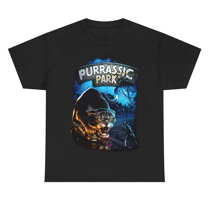 Purrasic Park (Jurrasic Park) Funny Cat Meme Unisex T-shirt Hoodie, Sweatshirt | HypeCrazeTee.com