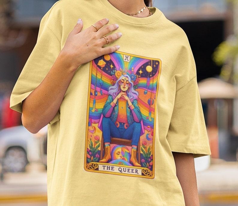Queer Tarot Card Shirt Gay Pride Non Binary Queer LGBTQ Genderqueer Shirts Plus Sizes Pride Month T-Shirts, Hoodie, Sweatshirt