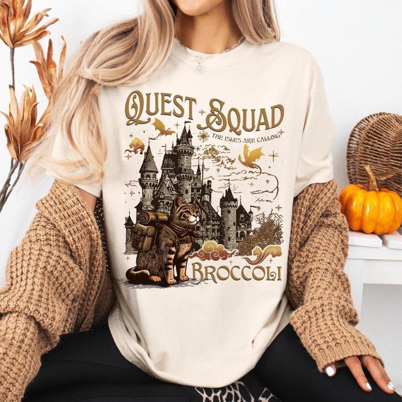 Quest Squad Broccoli Shirt, Quest Squad Onyx Storm Shirt, Riorson House Tee, Ridoc Dragon Rider Tshirt, Basgiath War...
