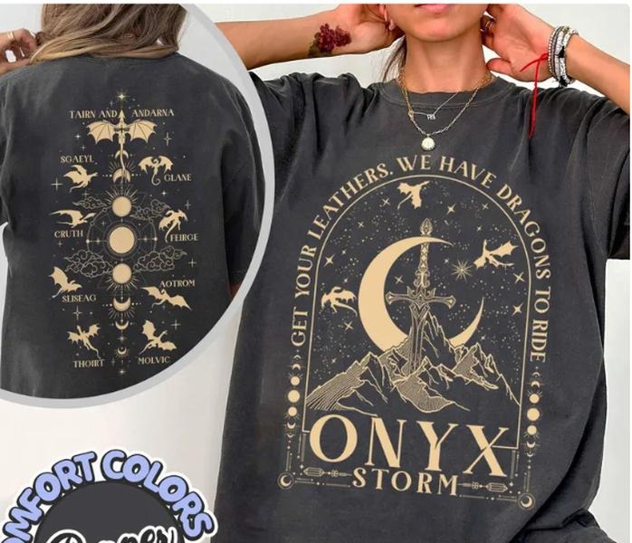 Quest Squad T-Shirt, Onyx Storm Book Inspired Tee, Fourth Wing T-Shirt, Fantasy Reader Gift, Novel Shirt, Unisex Jersey...