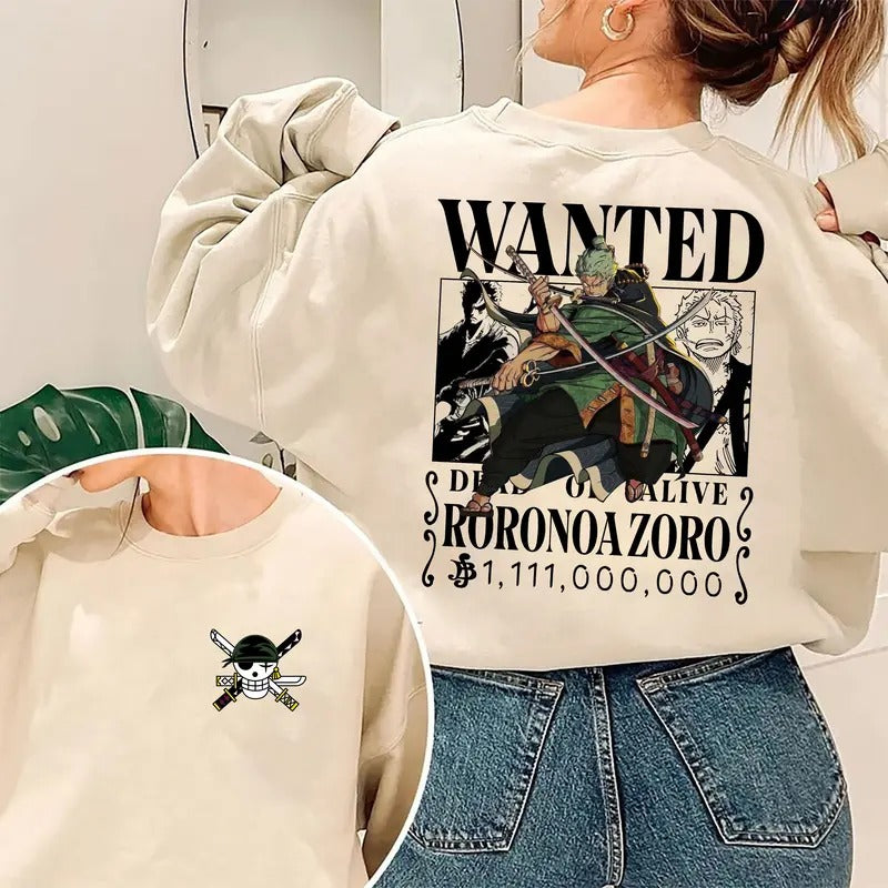 R0ronoa Z0ro Tshirt, 4nime Tshirt, 0ne P1ece Tshirt Hoodie, Sweatshirt | HypeCrazeTee.com