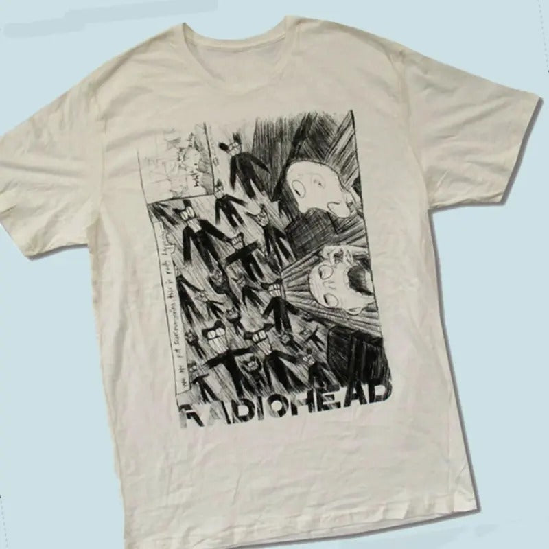 RADIOHEAD SCRIBBLE 2000 White Retro T-Shirts, Hoodie, Sweatshirt