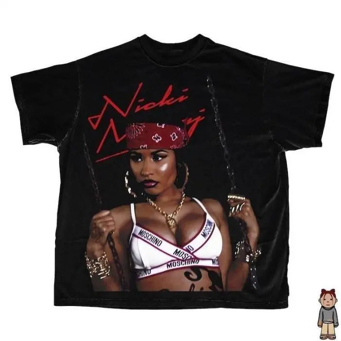 RED Nickii Mina.j 90s Tee, Vintage Rap Shirt, Gift For Fans Shirt Hoodie, Sweatshirt | HypeCrazeTee.com