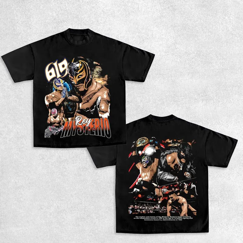 REY MISTERIO TEE , Wrestling Tee, Wrestling Graphic Tee, Wrestler Shirt, Sports Shirt, Vintage Wresting Shirt, Wrestling...