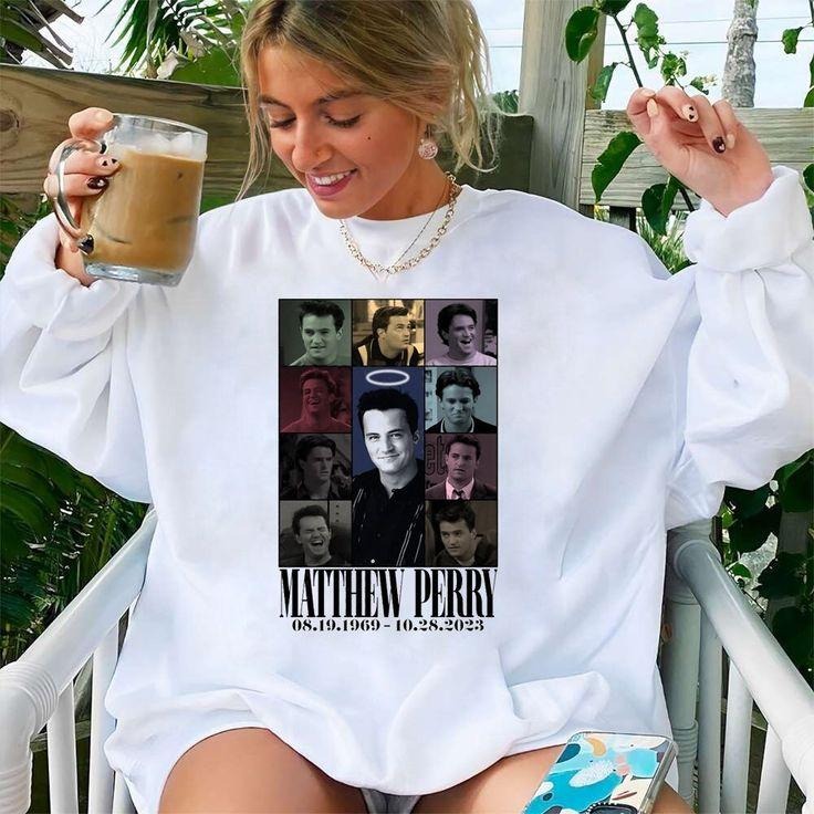 RIP Matthew Perry Friends Chandler Bing Retro Sweatshirt - 1969-2023 Tribute for Fans T-Shirts, Hoodie | HypeCrazeTee.com
