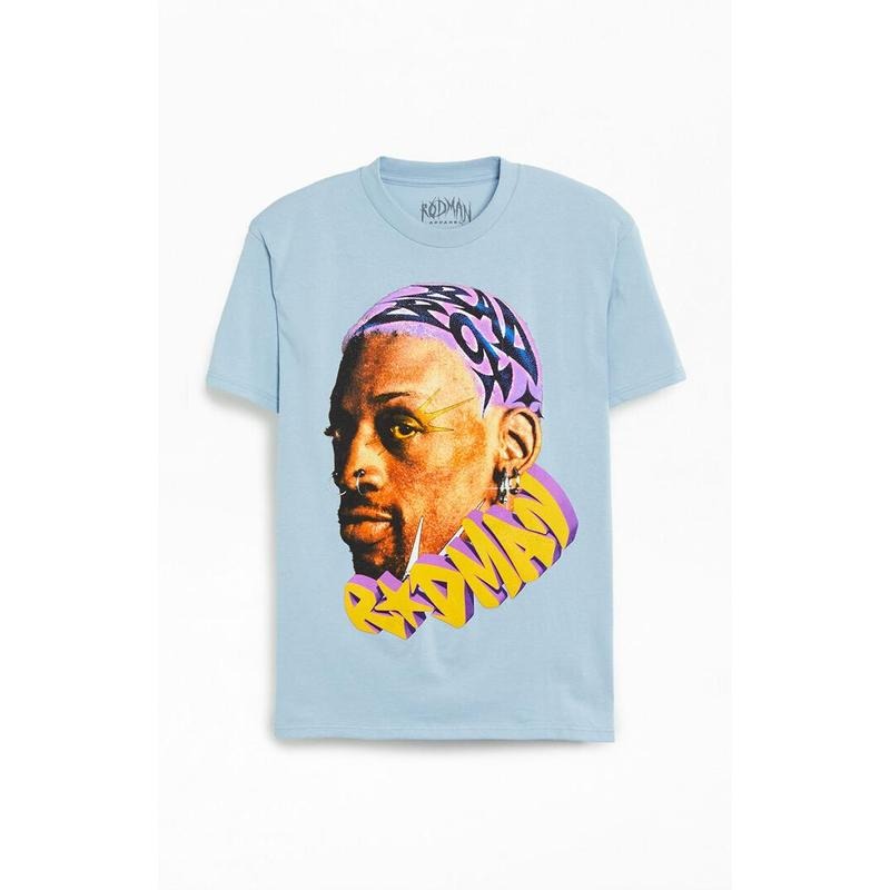 RODMAN BRAND Men's Block Letter Bighead Oversized T-Shirt - Multicolor Hoodie, Sweatshirt | HypeCrazeTee.com