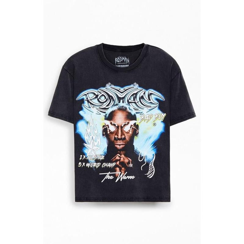 RODMAN BRAND Men's Dennis Rodman Electric Eye Oversized T-Shirt - Multicolor Hoodie, Sweatshirt | HypeCrazeTee.com