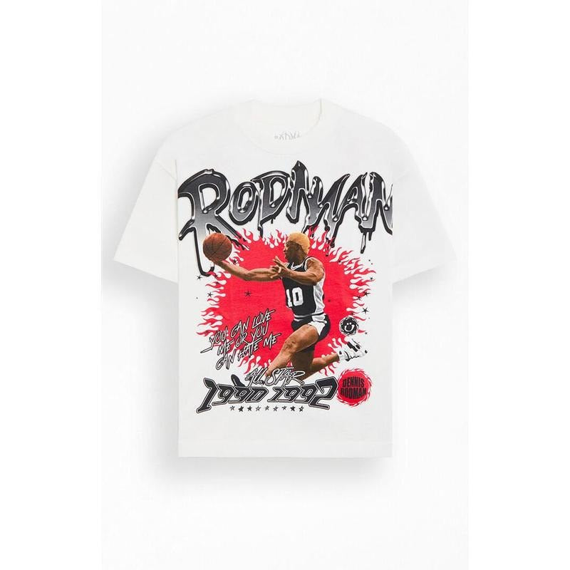 RODMAN BRAND Men's Flame Ball T-Shirt - Multicolor Hoodie, Sweatshirt | HypeCrazeTee.com