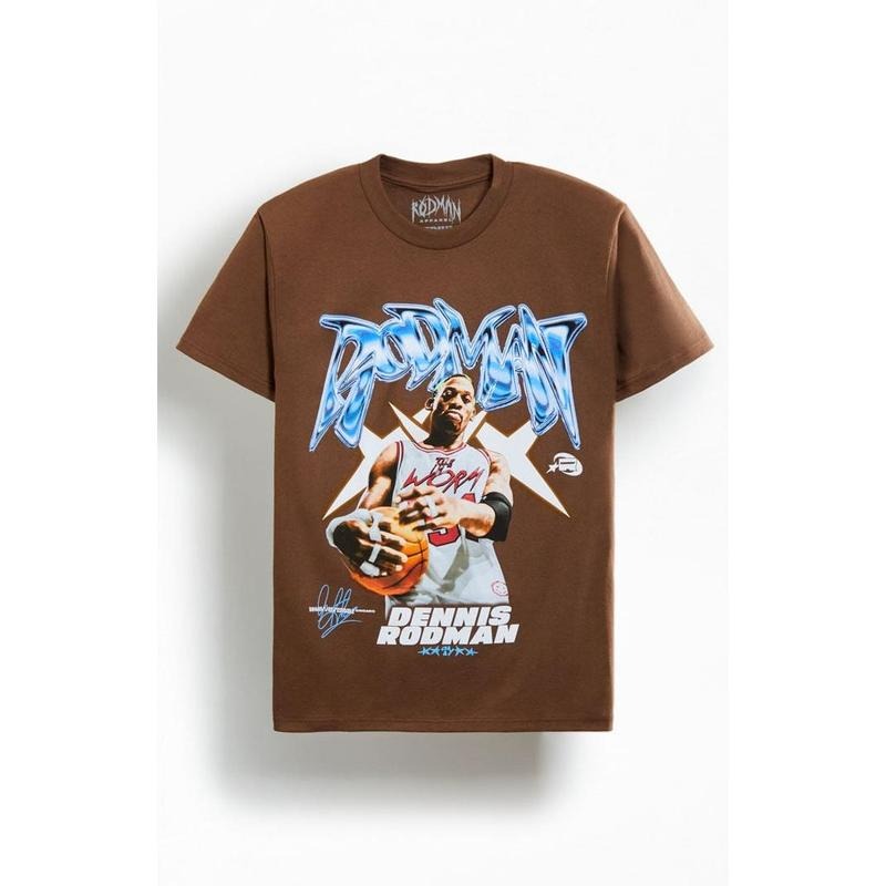 RODMAN BRAND Men's Fly Lettering Oversized T-Shirt - Multicolor Hoodie, Sweatshirt | HypeCrazeTee.com