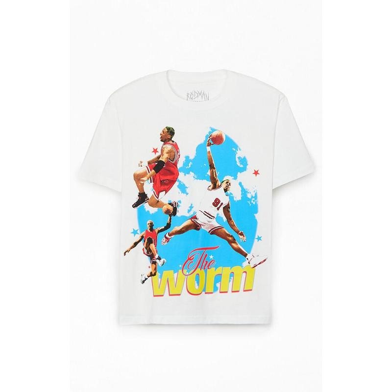 RODMAN BRAND Men's In The Clouds Oversized T-Shirt - Multicolor Hoodie, Sweatshirt | HypeCrazeTee.com