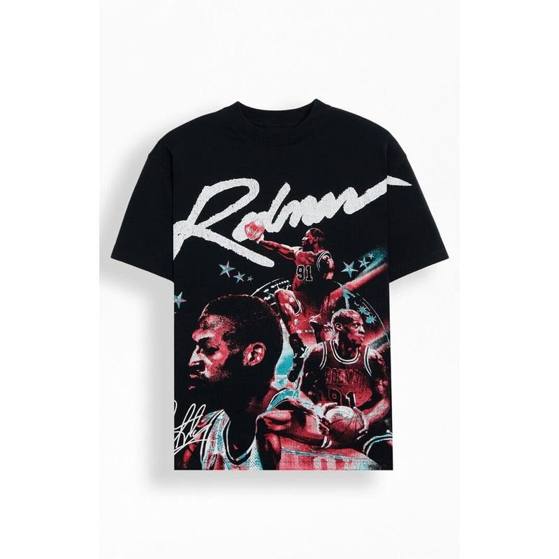 RODMAN BRAND Men's Star Slide T-Shirt - Multicolor Hoodie, Sweatshirt | HypeCrazeTee.com