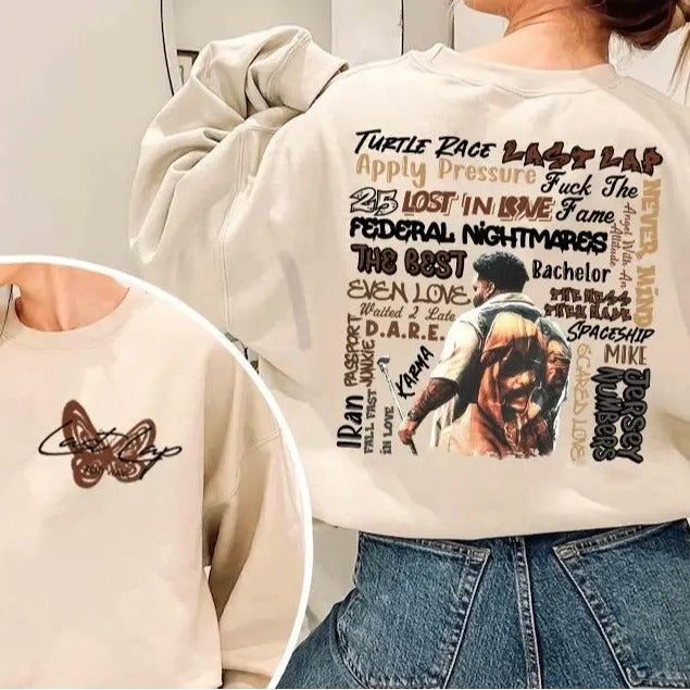RW Album 2 Sides Unisex Tshirt Sweatshirt Hoodie, Rapper RW Song Collection Tee, Rapper Fan Merch, Fulll Size