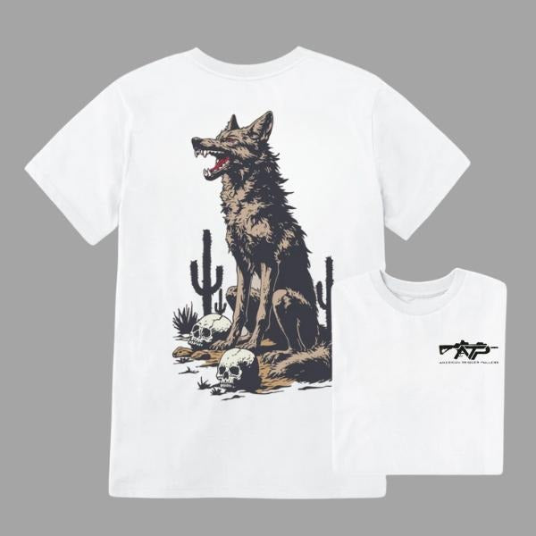 Rabid Coyote Graphic Tee 2-sided T-shirt, Gift for Him, Gift for her Cotton Handmade Hoodie, Sweatshirt | HypeCrazeTee.com